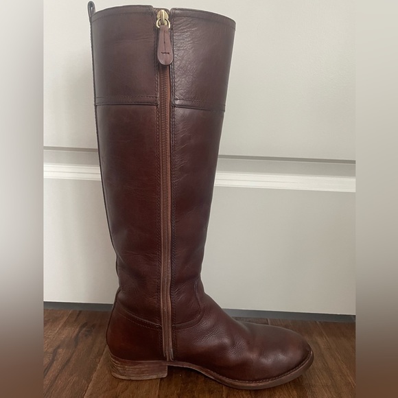 Tory Burch Kiernan Tall Brown Riding Boots Size 8 - Picture 5 of 13